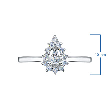 Кольцо из серебра c бриллиантами