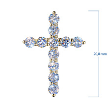 Подвеска из желтого золота c бриллиантами