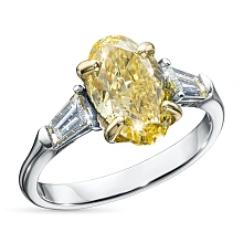 Кольцо из комбинированного золота c бриллиантами