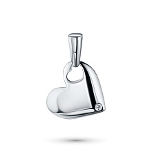 Подвеска из серебра с бриллиантом выращенным