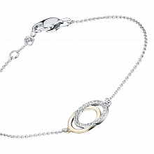 Браслет из комбинированного золота с бриллиантом (изготовление)