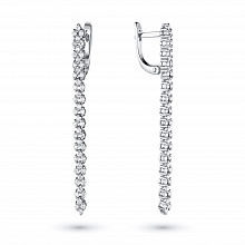 Серьги из белого золота с бриллиантами (изготовление)