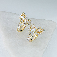 Серьги из желтого золота с бриллиантами (изготовление)