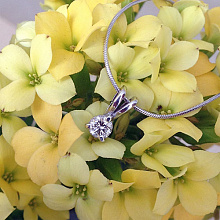 Подвеска из белого золота (изготовление) с бриллиантом