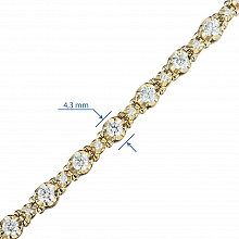 Браслет из желтого золота с бриллиантами (изготовление)