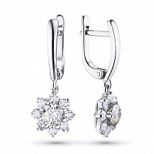 Серьги из белого золота с бриллиантами (изготовление)