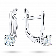 Серьги из белого золота с бриллиантами (изготовление)