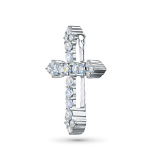 Подвеска из серебра c бриллиантами выращенными