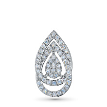 Подвеска из серебра c бриллиантами выращенными