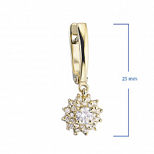 Серьги из желтого золота с бриллиантами (изготовление)