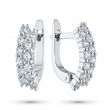 Серьги из белого золота с бриллиантом (изготовление)