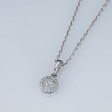 Подвеска из серебра c бриллиантами выращенными