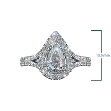 Кольцо из белого золота c бриллиантами