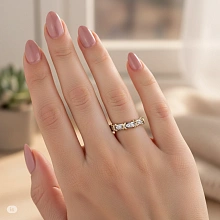 Кольцо из комбинированного золота c бриллиантами