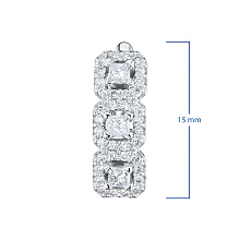 Серьги из белого золота c бриллиантами