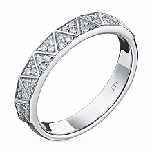 Кольцо из белого золота с бриллиантами (изготовление)