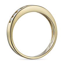 Кольцо из желтого золота c бриллиантами выращенными