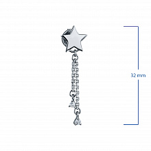 Пусеты из серебра с бриллиантами (изготовление)