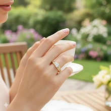 Кольцо из желтого золота c бриллиантами