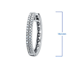 Серьги из серебра c бриллиантами