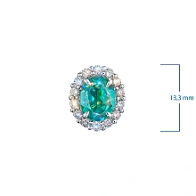 Пусеты из белого золота c бриллиантами