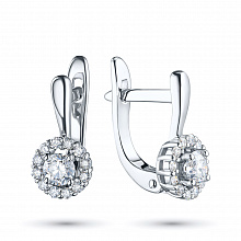 Серьги из белого золота с бриллиантами (изготовление)