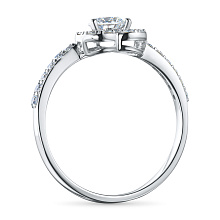 Кольцо из белого золота (изготовление) с бриллиантом