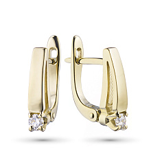 Серьги из желтого золота с бриллиантами (изготовление)