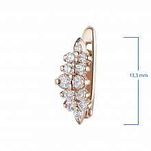 Серьги из красного золота с бриллиантами (изготовление)