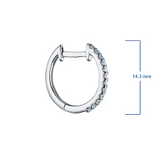 Серьги из серебра c бриллиантами