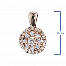 Подвеска из красного золота с бриллиантами (изготовление)