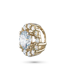 Классическая подвеска из желтого золота c бриллиантами