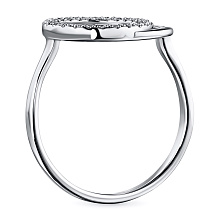 Классическое кольцо из белого золота с бриллиантами (изготовление)