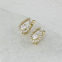 Серьги из желтого золота с бриллиантами (изготовление)