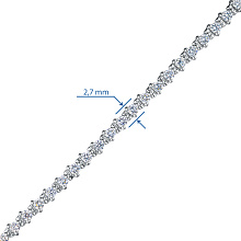 Браслет из серебра c бриллиантами