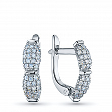 Серьги из белого золота с бриллиантами (изготовление)