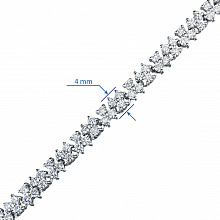 Браслет из белого золота с бриллиантами (изготовление)