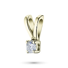 Подвеска из желтого золота с бриллиантом