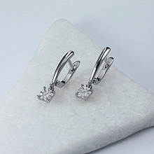 Серьги из белого золота с бриллиантами (изготовление)