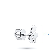 Пусеты из белого золота с бриллиантами (изготовление)