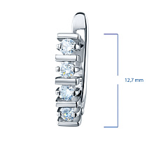 Серьги из белого золота с бриллиантами (изготовление)