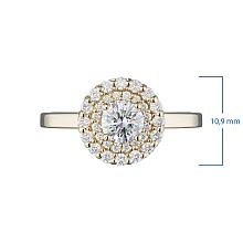 Кольцо из желтого золота (изготовление) с бриллиантами