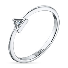 Кольцо из серебра с бриллиантом