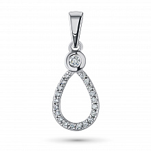 Подвеска из белого золота с бриллиантами (изготовление)