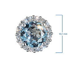 Подвеска из белого золота с топазом и бриллиантами