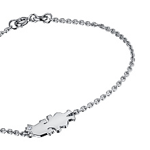 Браслет из белого золота с бриллиантом (изготовление)