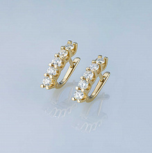 Серьги из желтого золота с бриллиантами (изготовление)