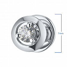 Пусеты из белого золота с бриллиантами (изготовление)