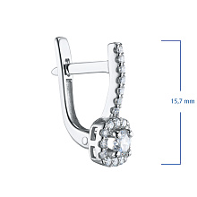 Серьги из белого золота c бриллиантами