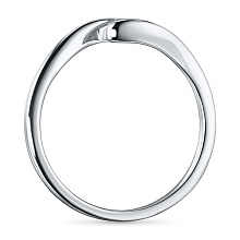 Кольцо из серебра с бриллиантом